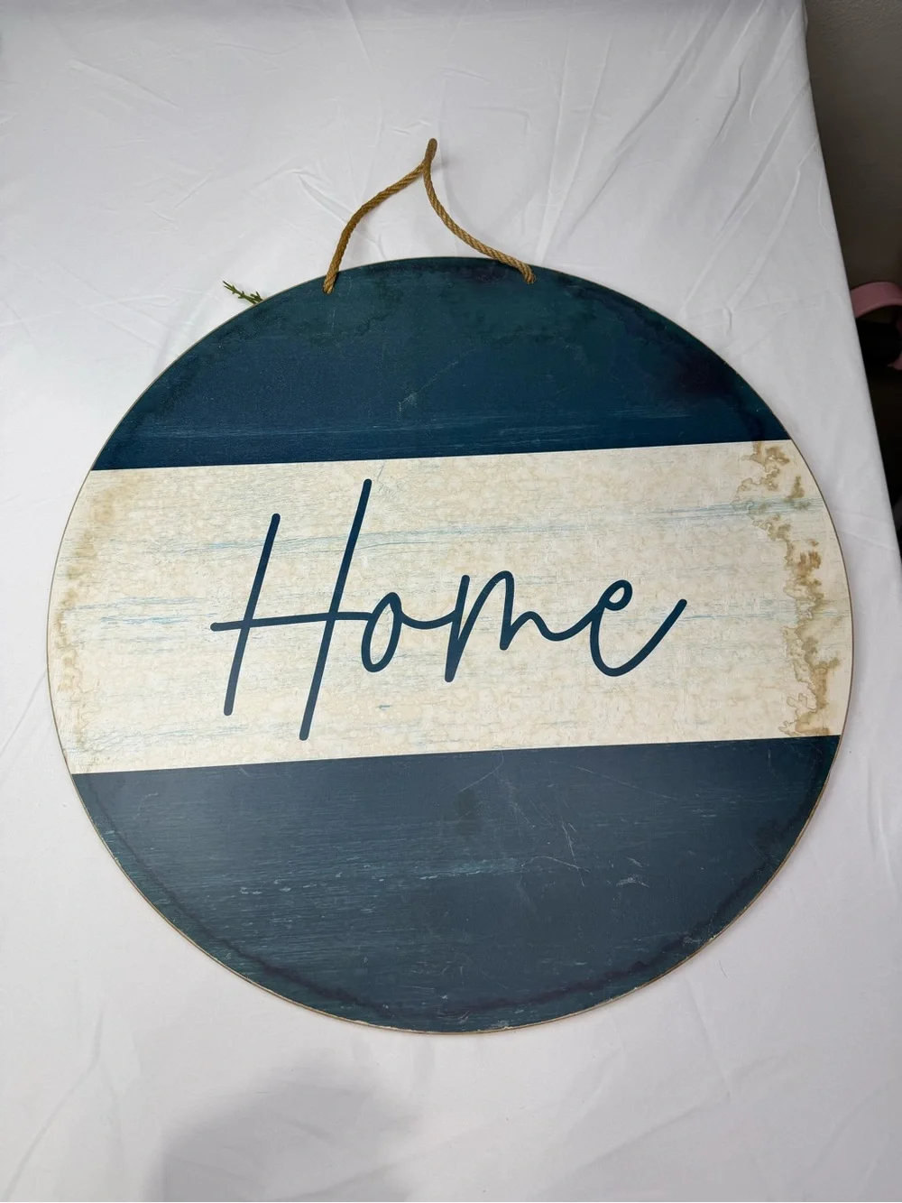 Happy Holidays Round Wall Sign - Red & Black double sided